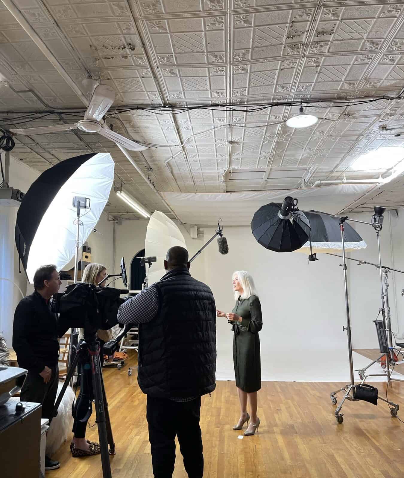 Professional studio lighting setup for editorial fashion and beauty photography in NYC