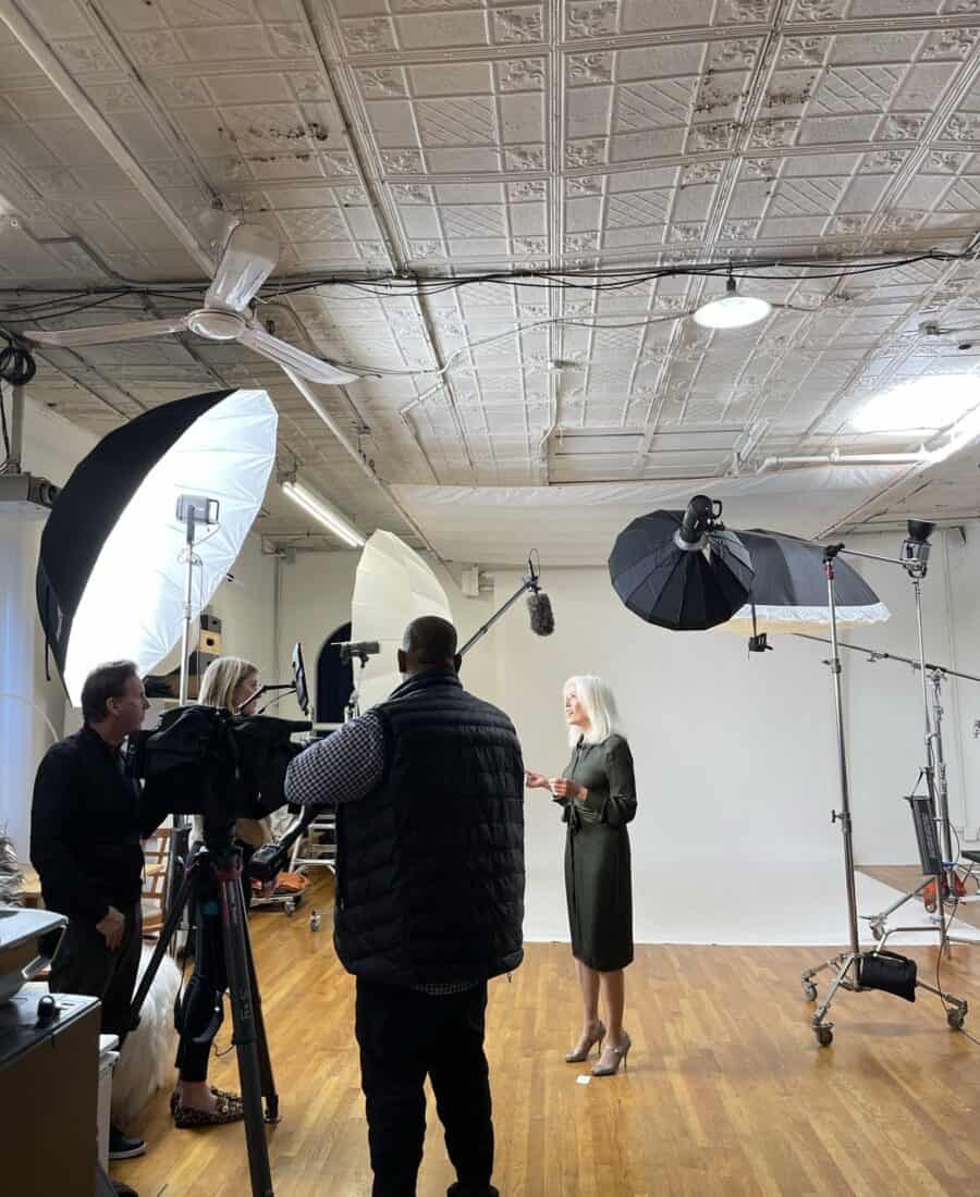 Professional studio lighting setup for editorial fashion and beauty photography in NYC