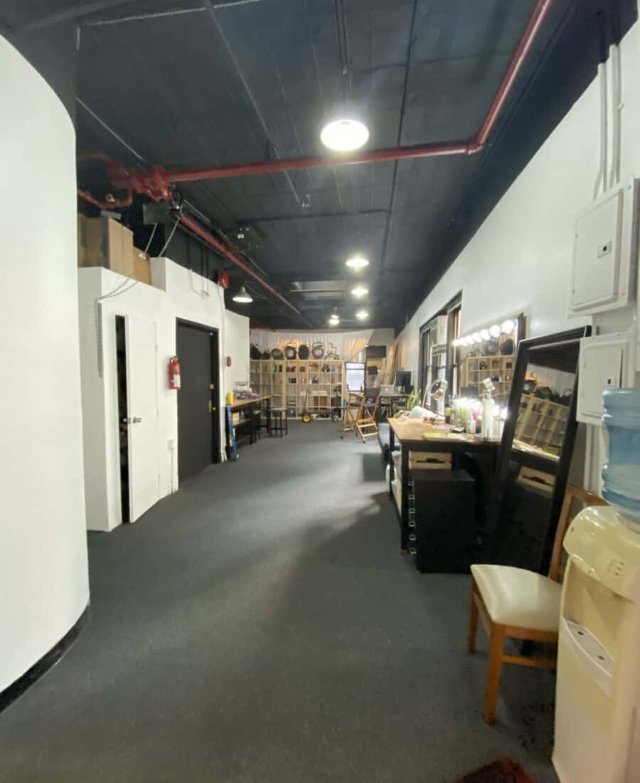 Support and prep area inside the Manhattan photo studio rental space