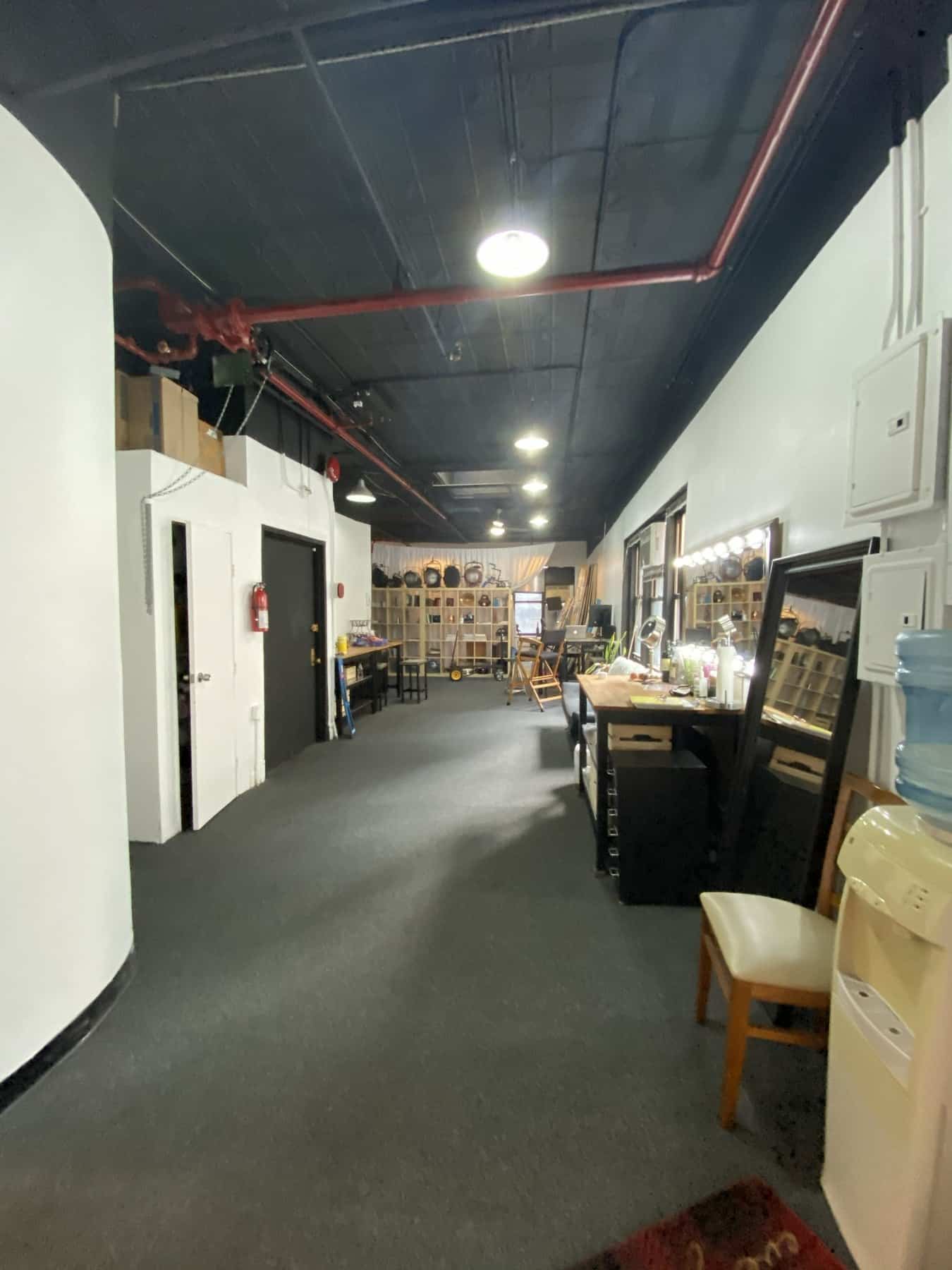 Support and prep area inside the Manhattan photo studio rental space